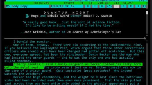 WordStar screenshot